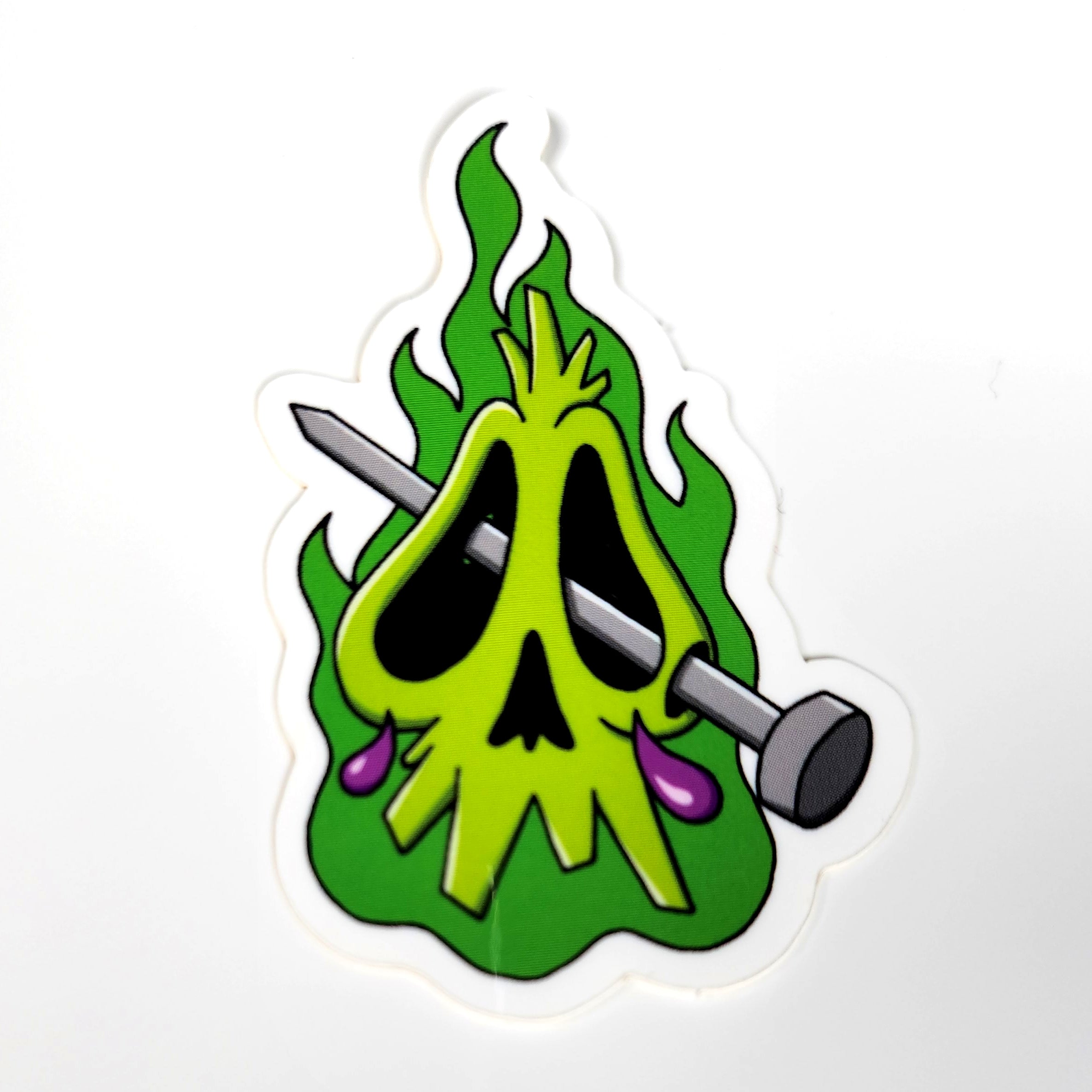 Neon Skull Sticker