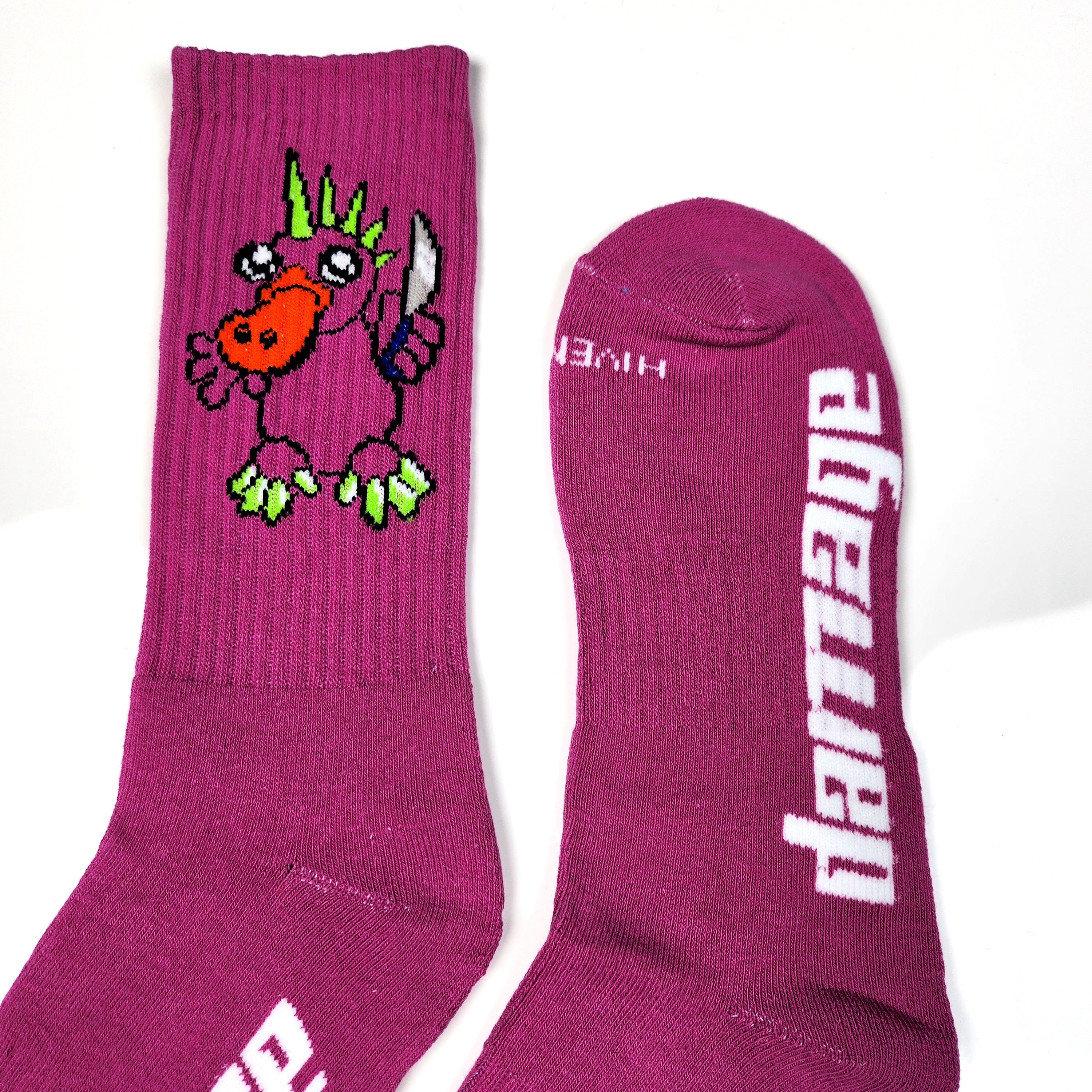 Purple Platypus HIVEMIND x DAMAGE Socks